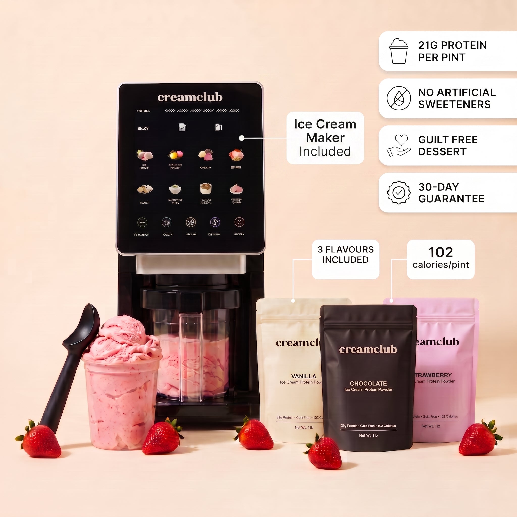 CreamClub Starter Kit - Machine + 3 Powders
